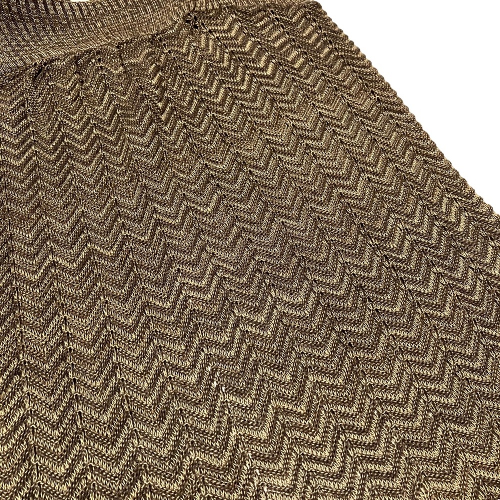 Sweater Project Knit Herringbone Bronze Tan Dress - Picture 5 of 7